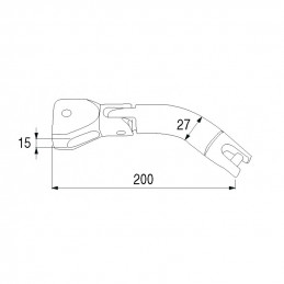 Dimensions Jonction / Émerillon articulée Trimmer "Douglas Marine"