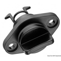 Nable de vidange nylon bouchon imperdable 50x34mm