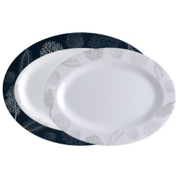 Set de 2 Plats de Service Ovales en Mélamine Living – Marine Business