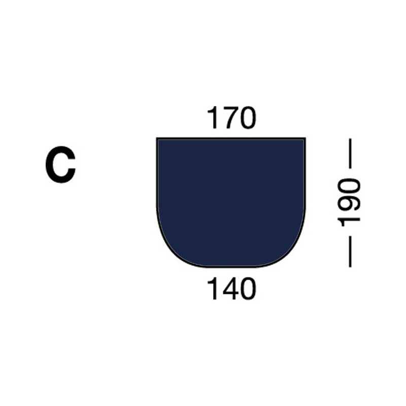 Drap-housse adaptable Modèle C Bleu - Marine Business